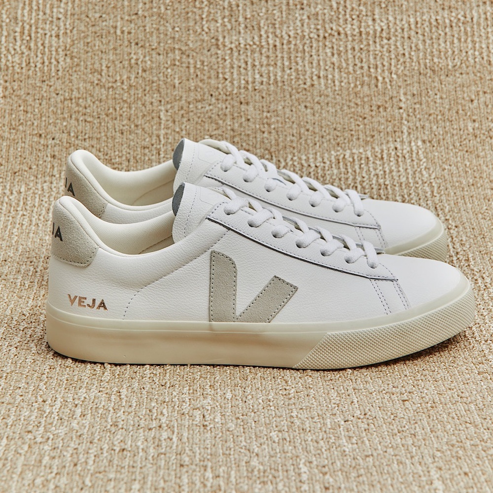 Veja Campo Chromefree Leather Sneakers White Sz: 39 - Picture 4 of 13